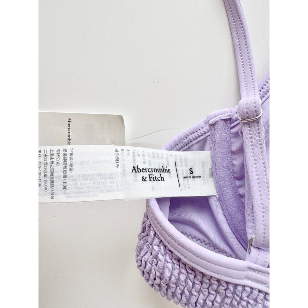 NWT ABERCROMBIE & FITCH Continuous Underwire Lilac Purple Bikini Top, Size S - Picture 7 of 10